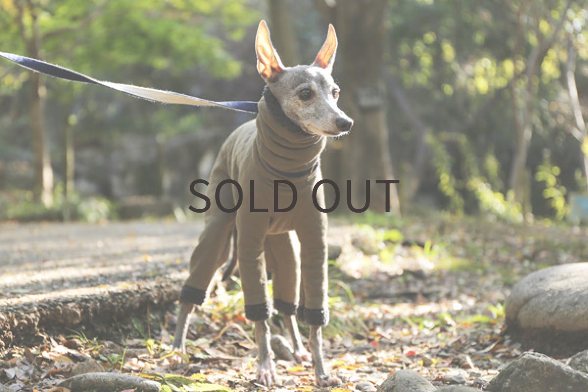 画像4: ボア+キルトニット（カーキ） (4)