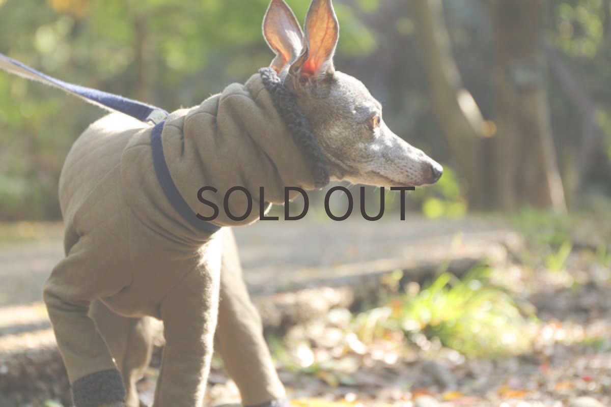 画像2: ボア+キルトニット（カーキ） (2)