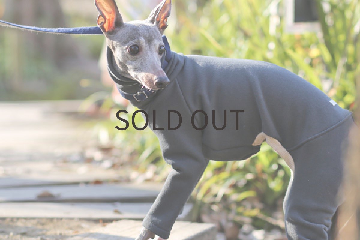 画像4: 裏毛トレーナーロンパ（チャコール） (4)