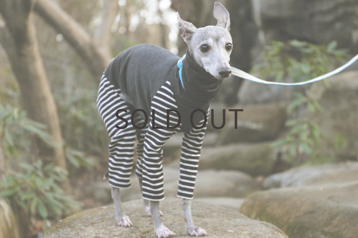 画像5: しましま袖のロンパ（ネイビー） (5)