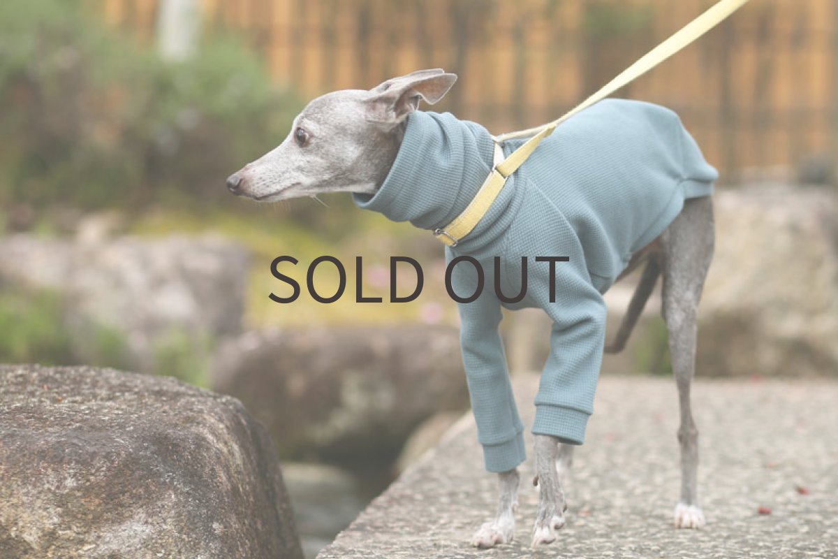 画像2: ワッフルニット（ナイルブルー）〜Mサイズまで (2)