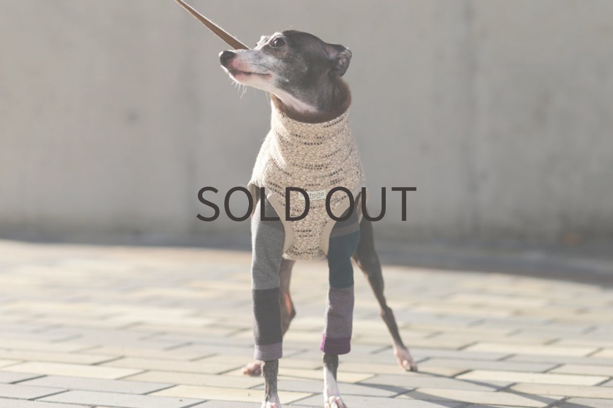 画像4: 背開きツイードベスト（ブラック）〜Mサイズまで (4)