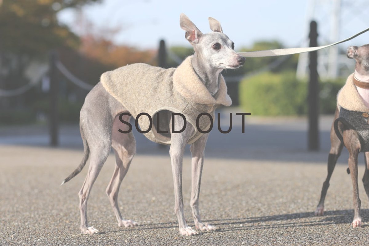 画像4: キルトステッチのツイードベスト(ベージュ)〜Lサイズまで  (4)