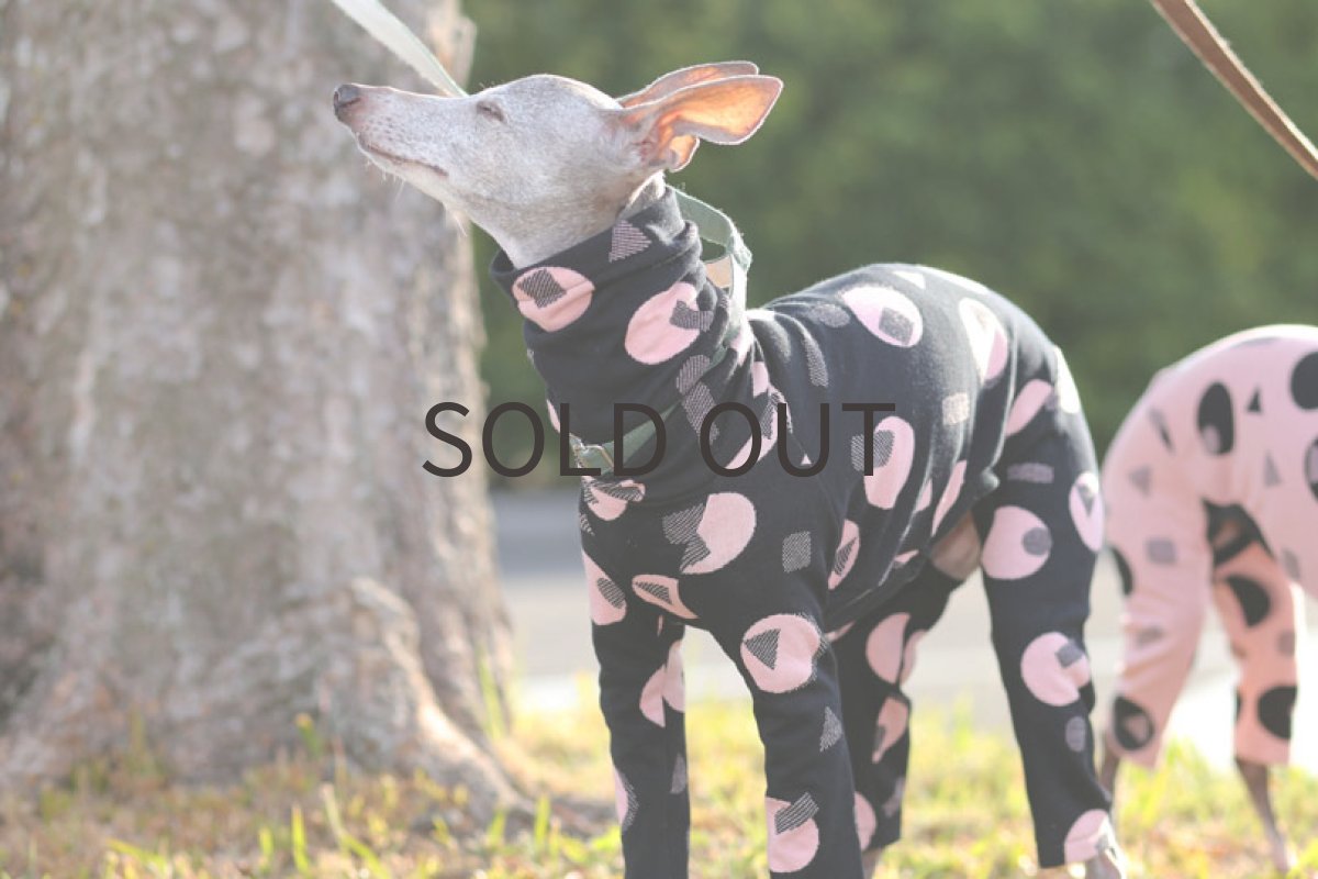 画像2: ○△□ ロンパース（ブラック）〜Mサイズまで (2)