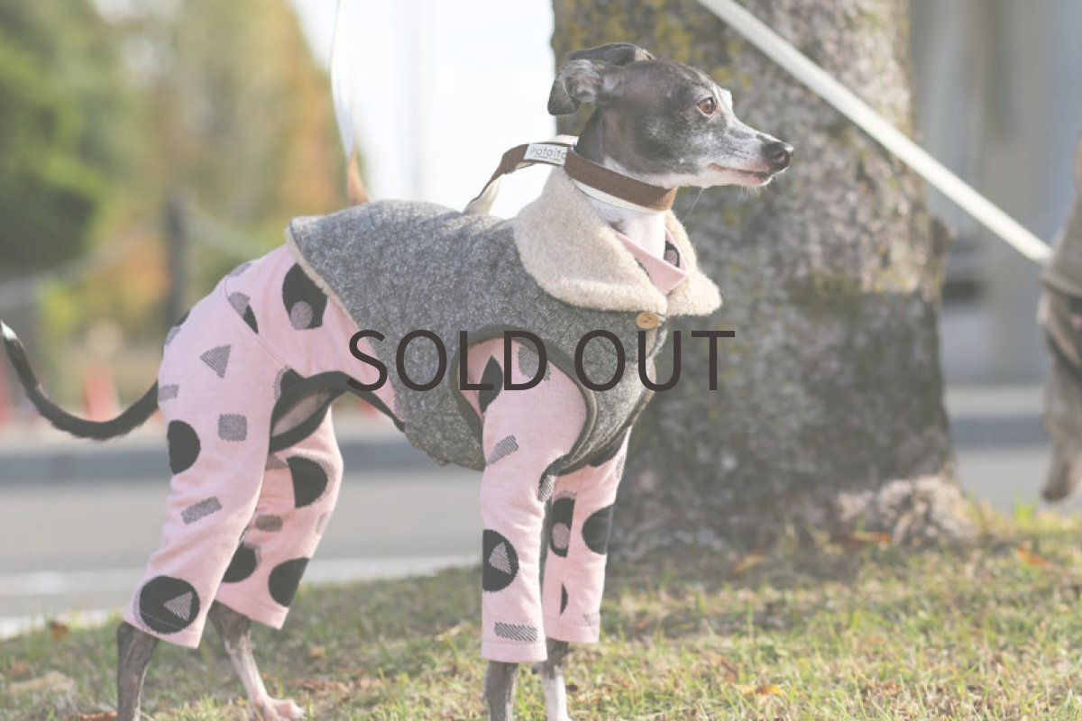 画像5: キルトステッチのツイードベスト（チャコール）〜MLサイズまで (5)