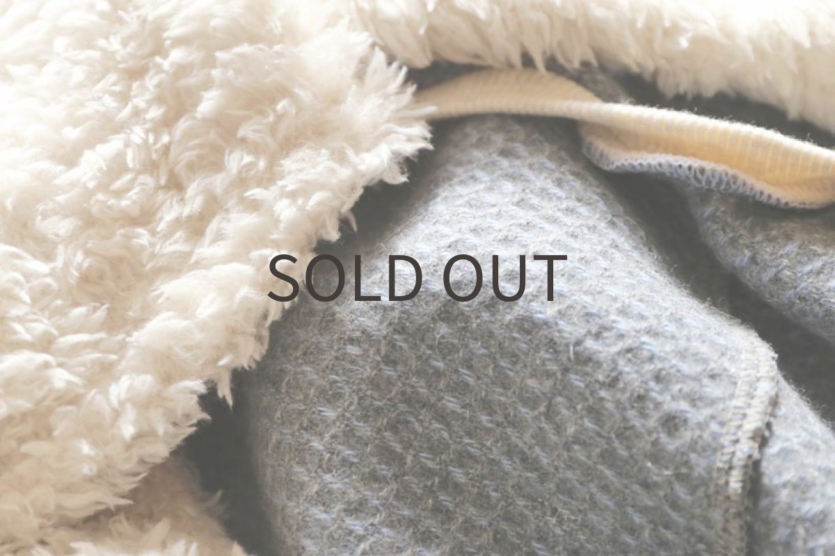 画像7: カシミア100％のワッフル（アイボリー） (7)