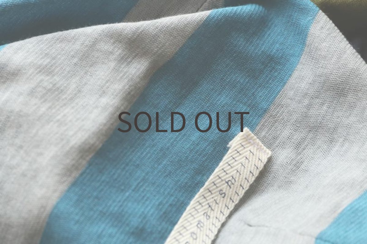 画像5: ボーダー強撚天竺ニット（ブルー×グレー）〜MSサイズ、ノースリーブまで (5)