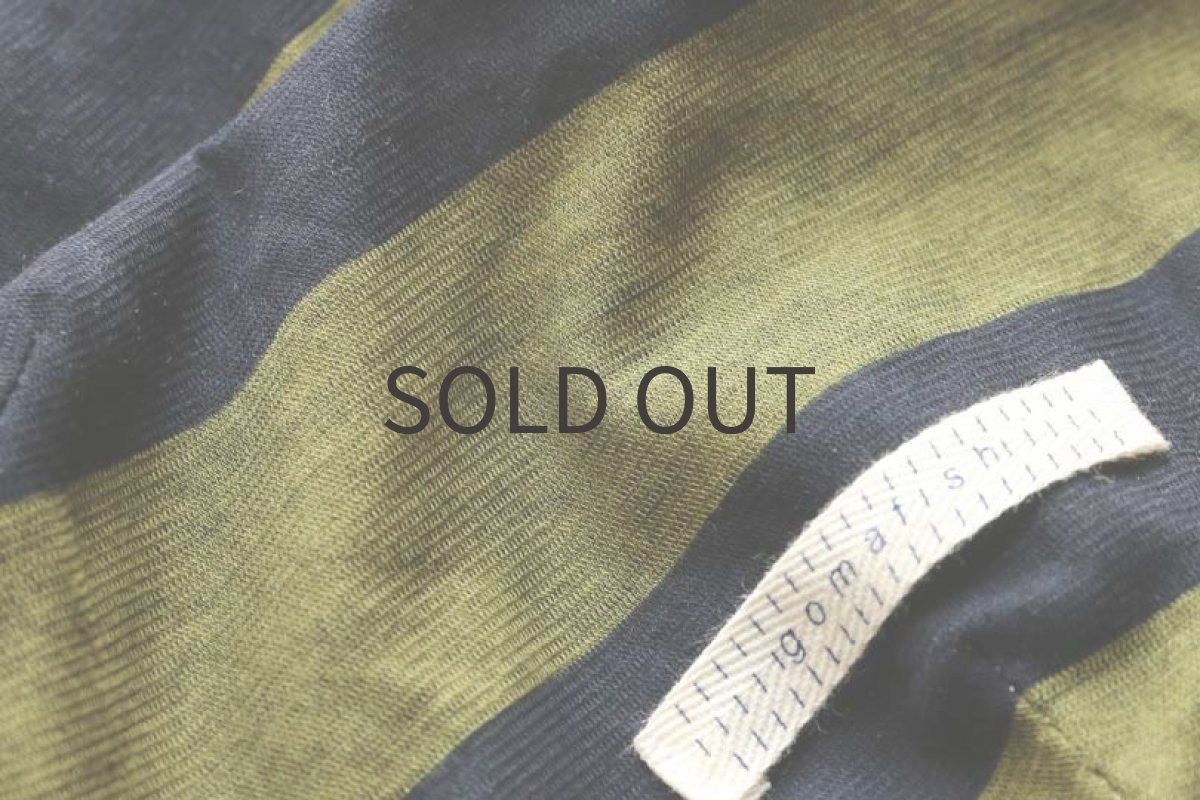 画像5: ボーダー強撚天竺ニット(グラス×ダークネイビー)〜MLサイズ、ノースリーブまで (5)