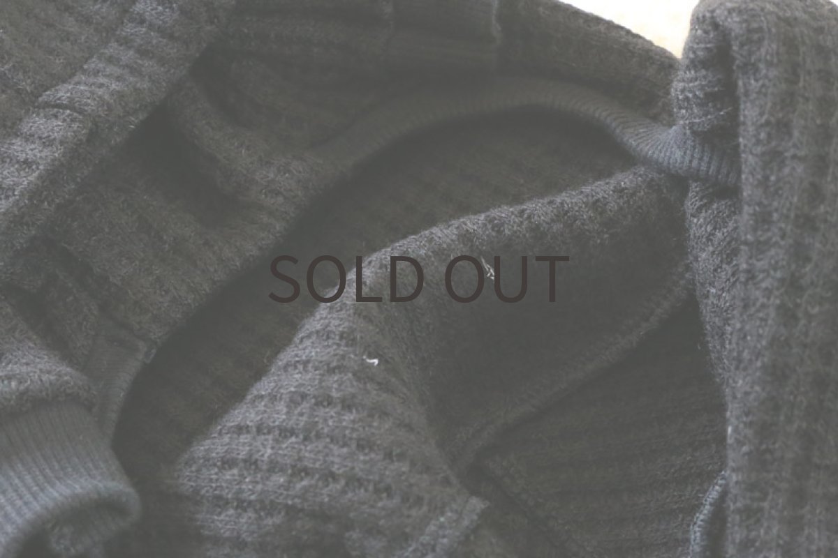 画像7: 【シャツタイプ対応可】ワッフルニット(ブラック)〜シャツタイプのみ (7)