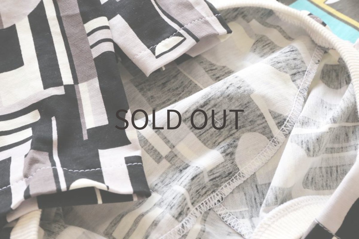 画像7: 接触冷感レトロプリント（トープ×ブラック）〜ネックショート丈まで (7)