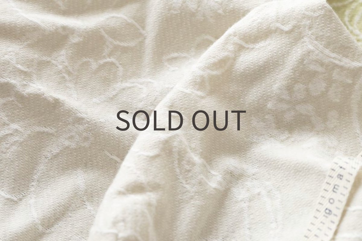 画像6: ミニ裏毛＊花編み（胡粉色）〜Lサイズ、ノースリーブまで (6)