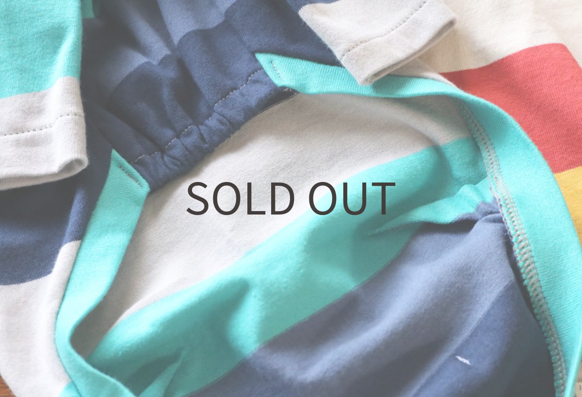 画像6: カラフル太ボーダー（ブルー）〜Mサイズまで (6)