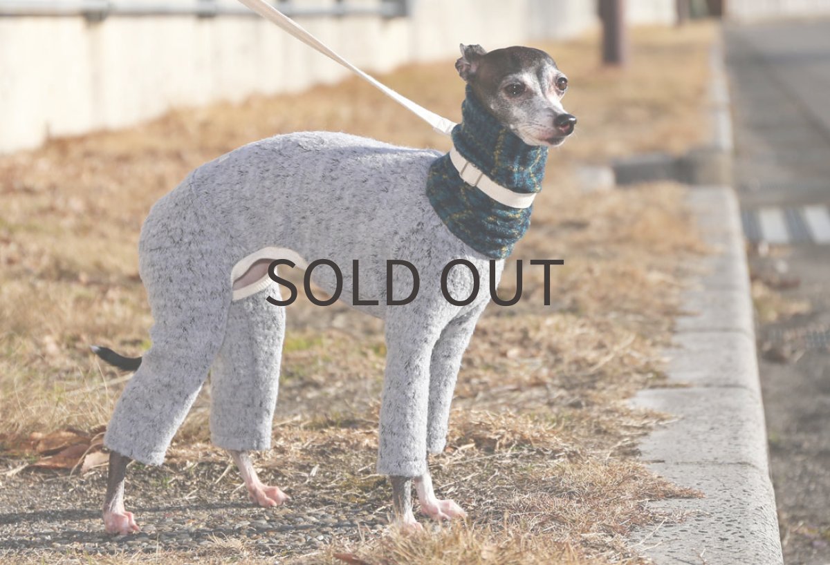 画像3: ウールループ＆スライバーチェック（ライトグレー）〜MSサイズまで (3)