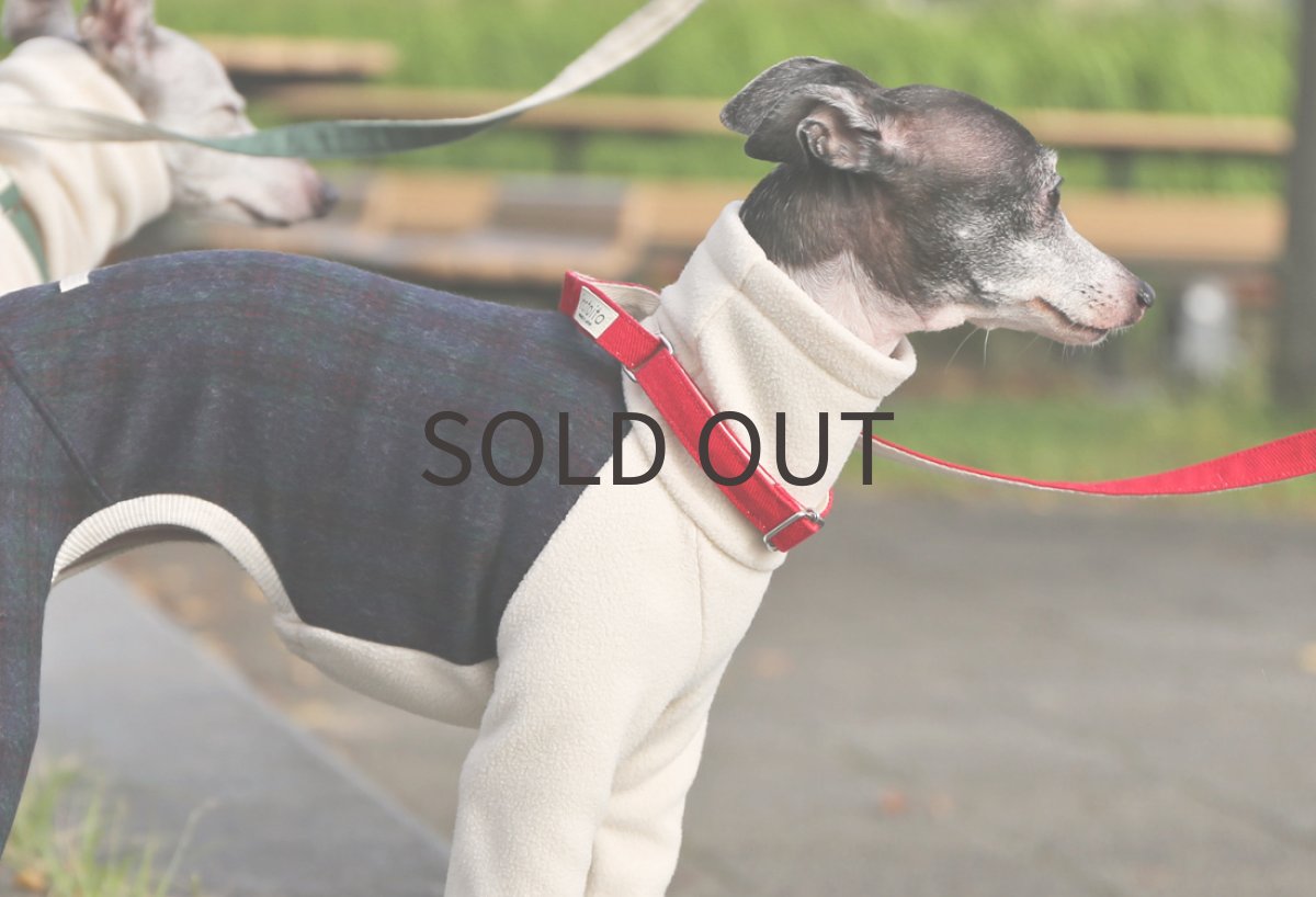 画像2: チェック柄シャギーニット（ネイビーブラック） (2)