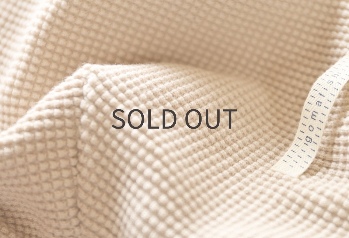 画像6: コットンワッフル（ミルキーベージュ）〜Lサイズ、ノースリーブ、ショート丈まで (6)