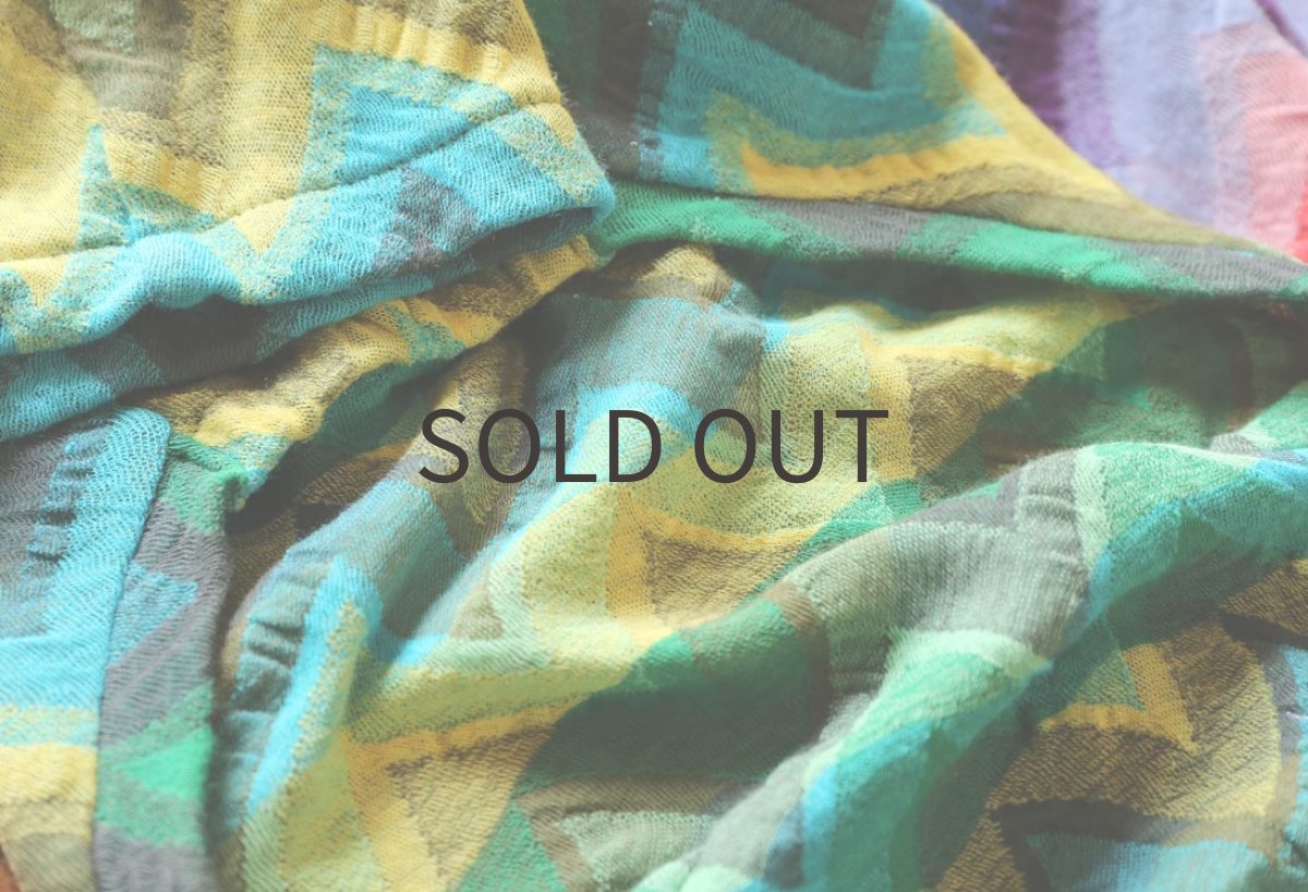 画像7: ギザギザ接結ニット（グリーン×イエロー） (7)