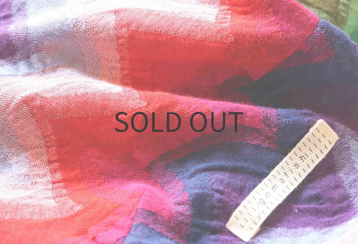 画像6: ギザギザ接結ニット（レッド×パープル）〜Lサイズまで (6)