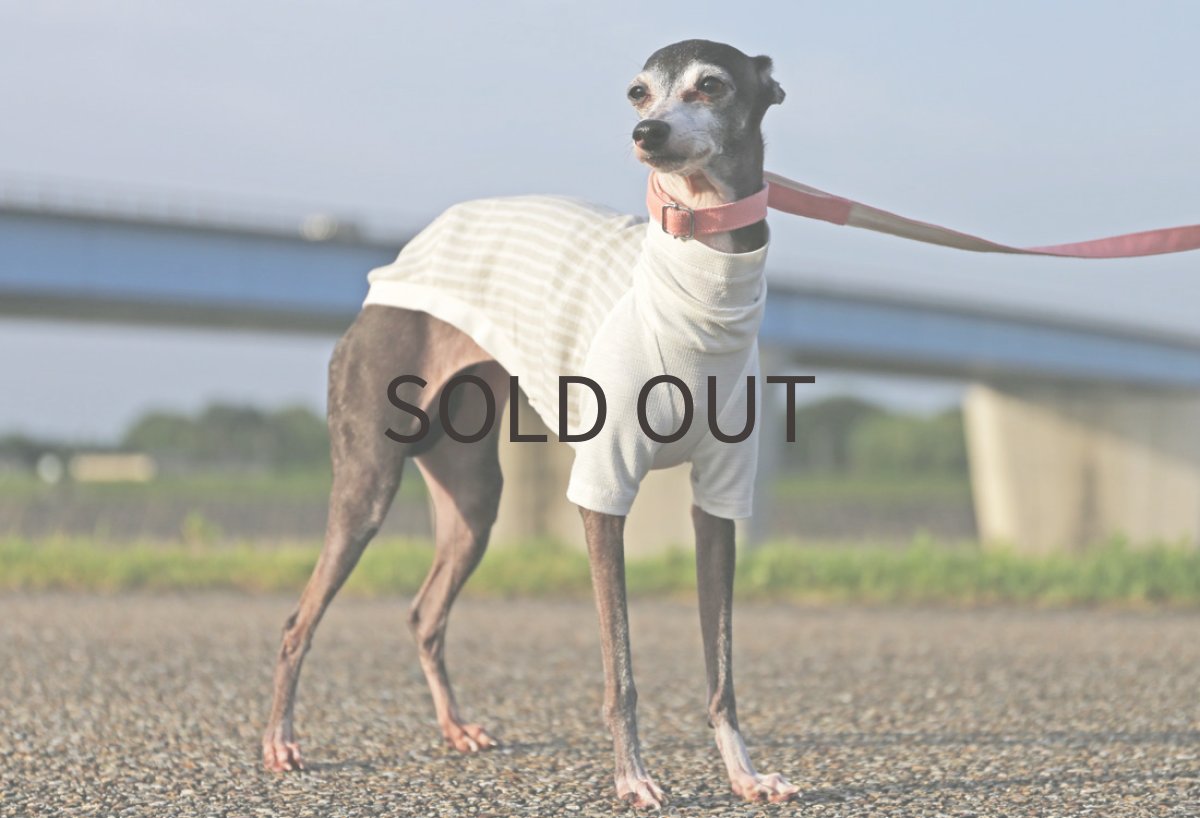 画像3: ストライプ＊リネン（サンドベージュ）〜Mサイズ、ネックなし、ノースリーブまで (3)