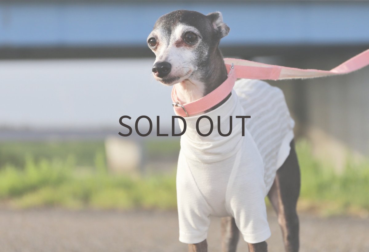 画像5: ストライプ＊リネン（サンドベージュ）〜Mサイズ、ネックなし、ノースリーブまで (5)