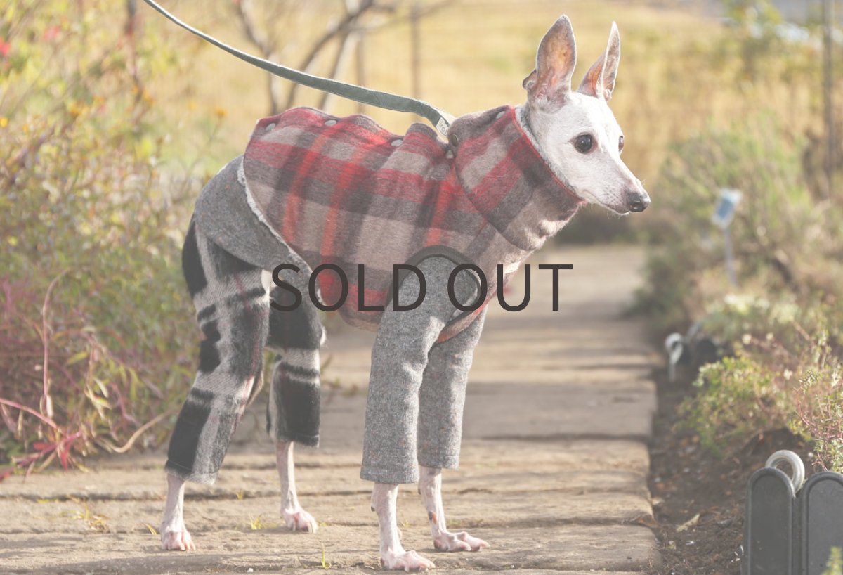 画像8: 【丈短】ウールシャギーチェック【背開き】 (8)