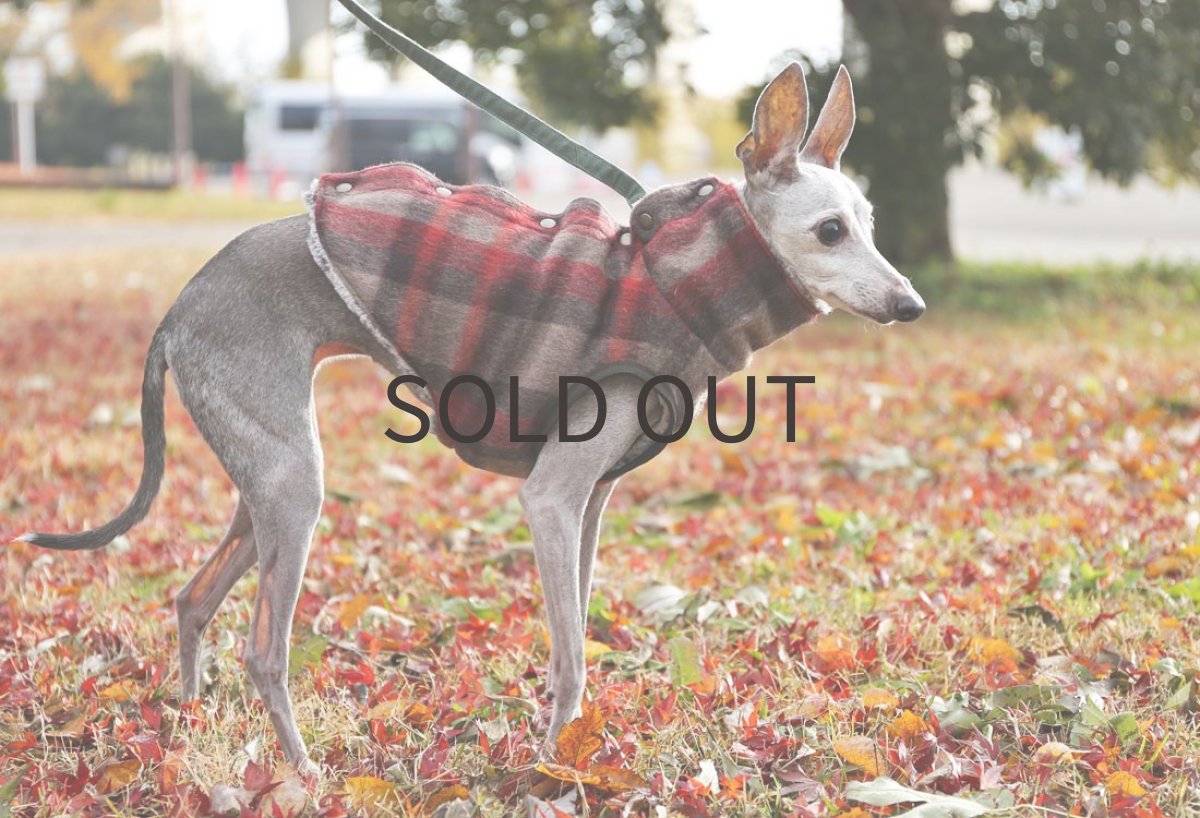 画像5: 【丈短】ウールシャギーチェック【背開き】 (5)