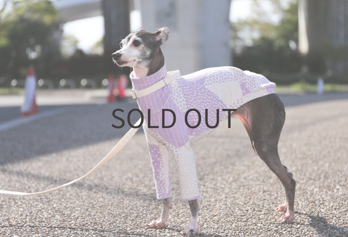 画像6: ドットと点線 - リバーシブル(ライラック)〜ネックなし、ノースリーブ、Mサイズまで (6)