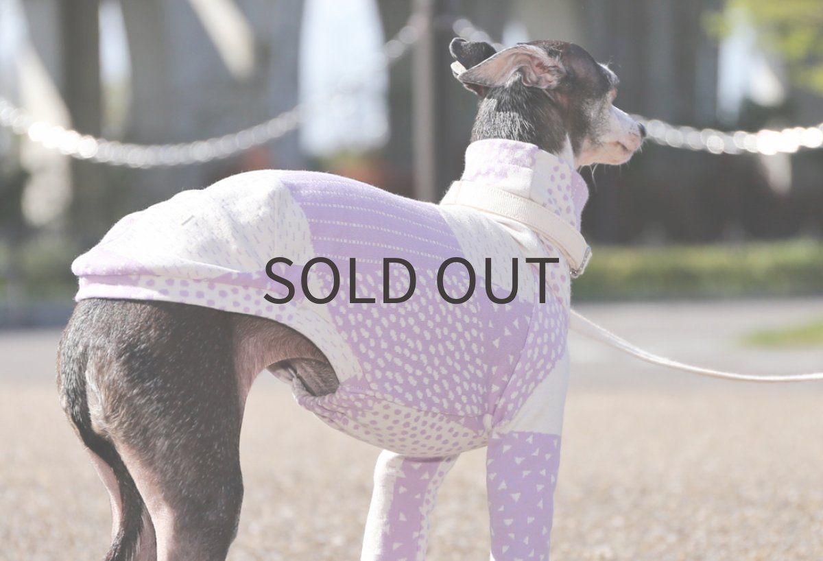 画像4: ドットと点線 - リバーシブル(ライラック)〜ネックなし、ノースリーブ、Mサイズまで (4)