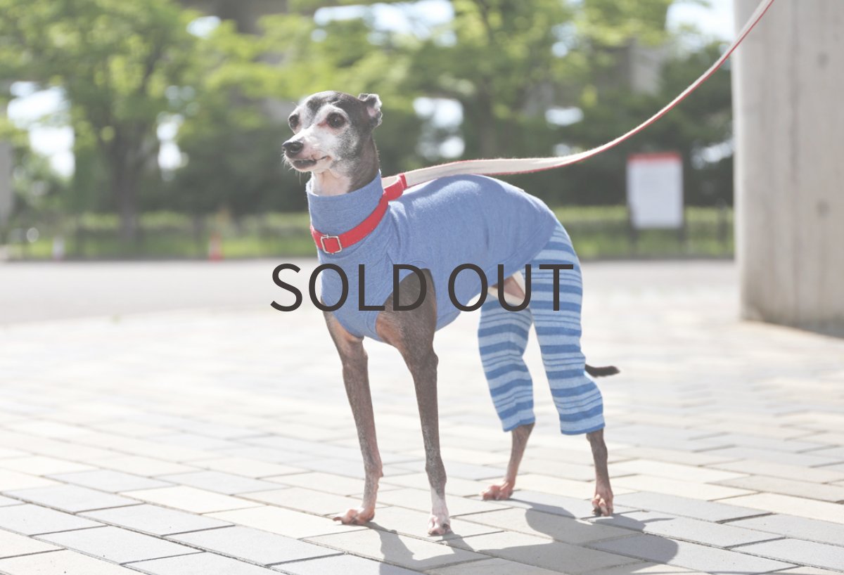 画像5: デニム風ニットのロンパース(ブルー) (5)