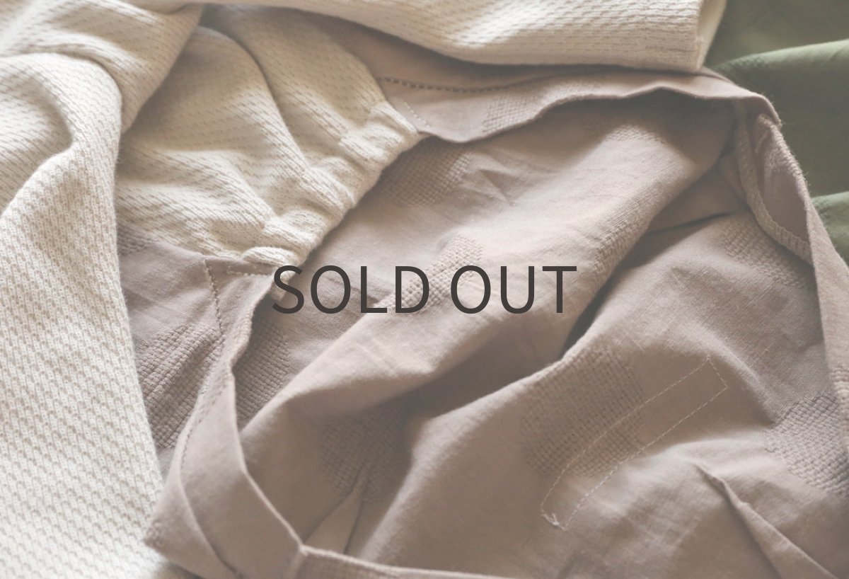 画像7: 綿麻サークルドット（薄小豆） (7)