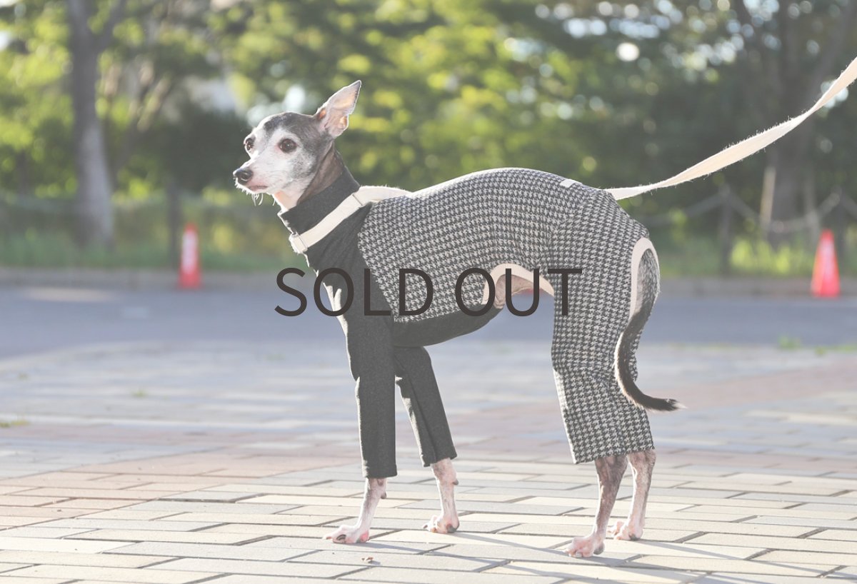 画像3: ヘリンボーンと千鳥格子（チャコール）〜サイズ限定 (3)