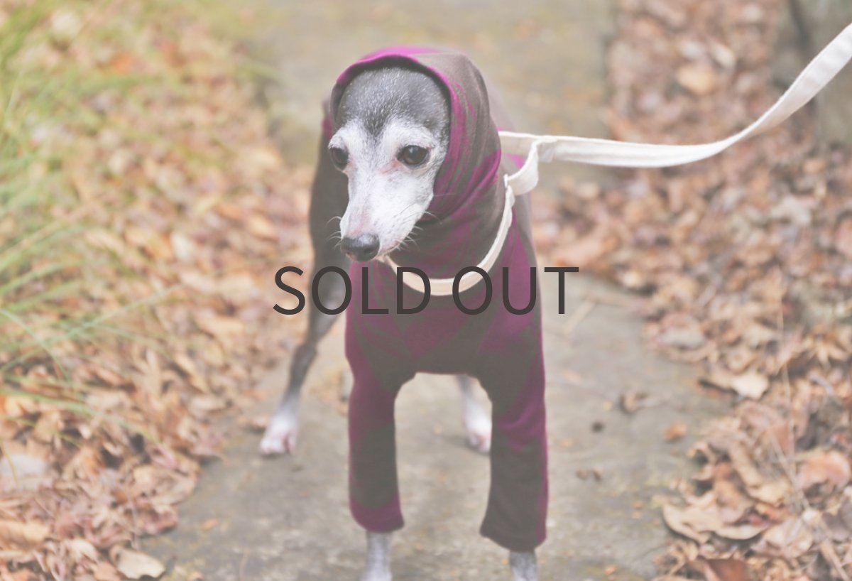 画像4: 筆線ジャガードニット（ブラウン＆パープル）〜LLサイズ、ノースリーブまで (4)