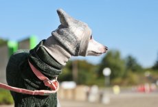 画像1: スライバーチェックの雫スヌード（グレー×アイボリー） (1)