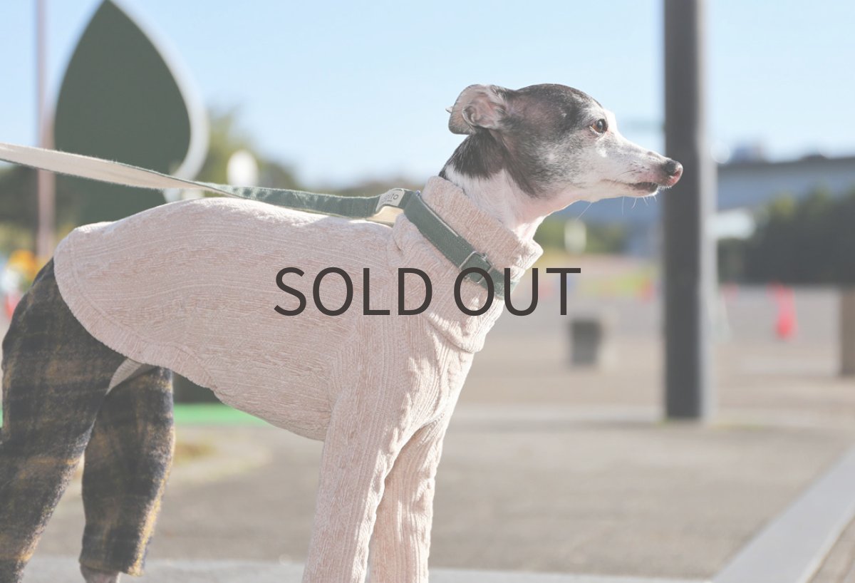 画像7: 縄編み起毛ジャガード+チェックパンツ（エクリュ） (7)