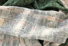 画像10: 縄編み起毛ジャガード+チェックパンツ（ボトルグリーン） (10)