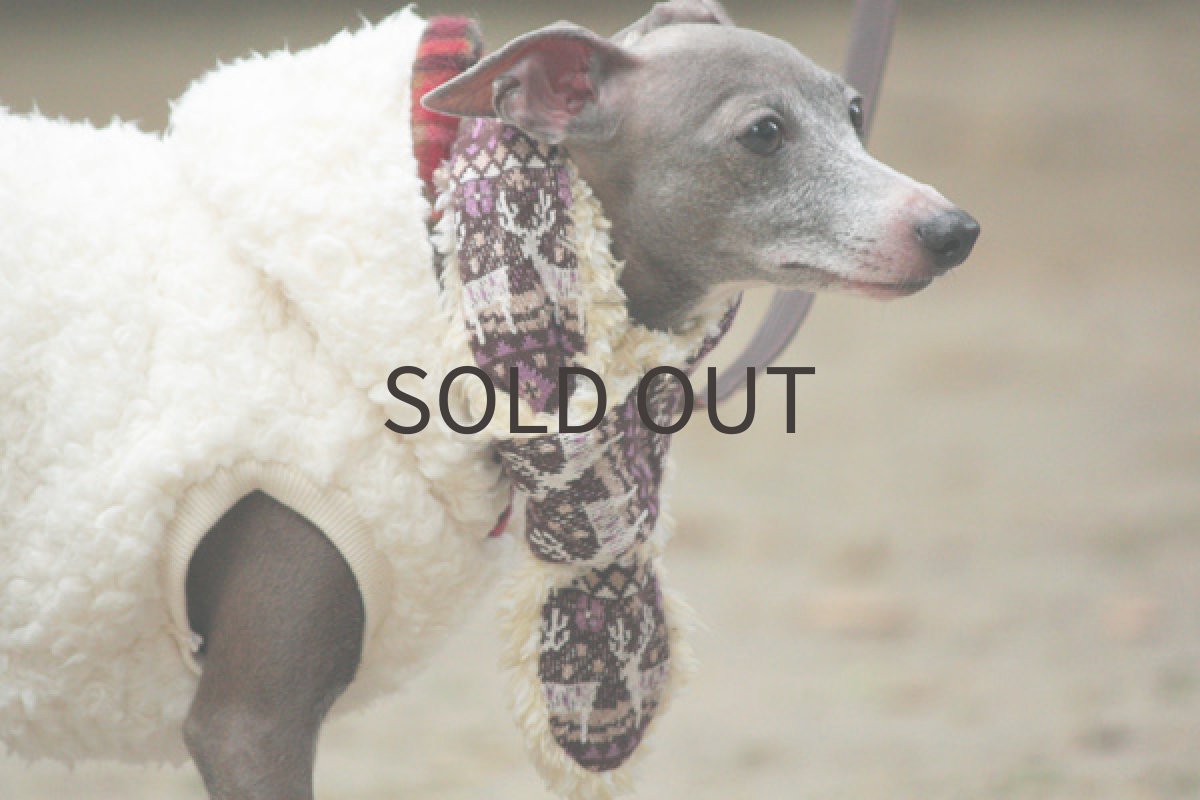 画像3: トナカイマフラー(パープルブラウン) (3)