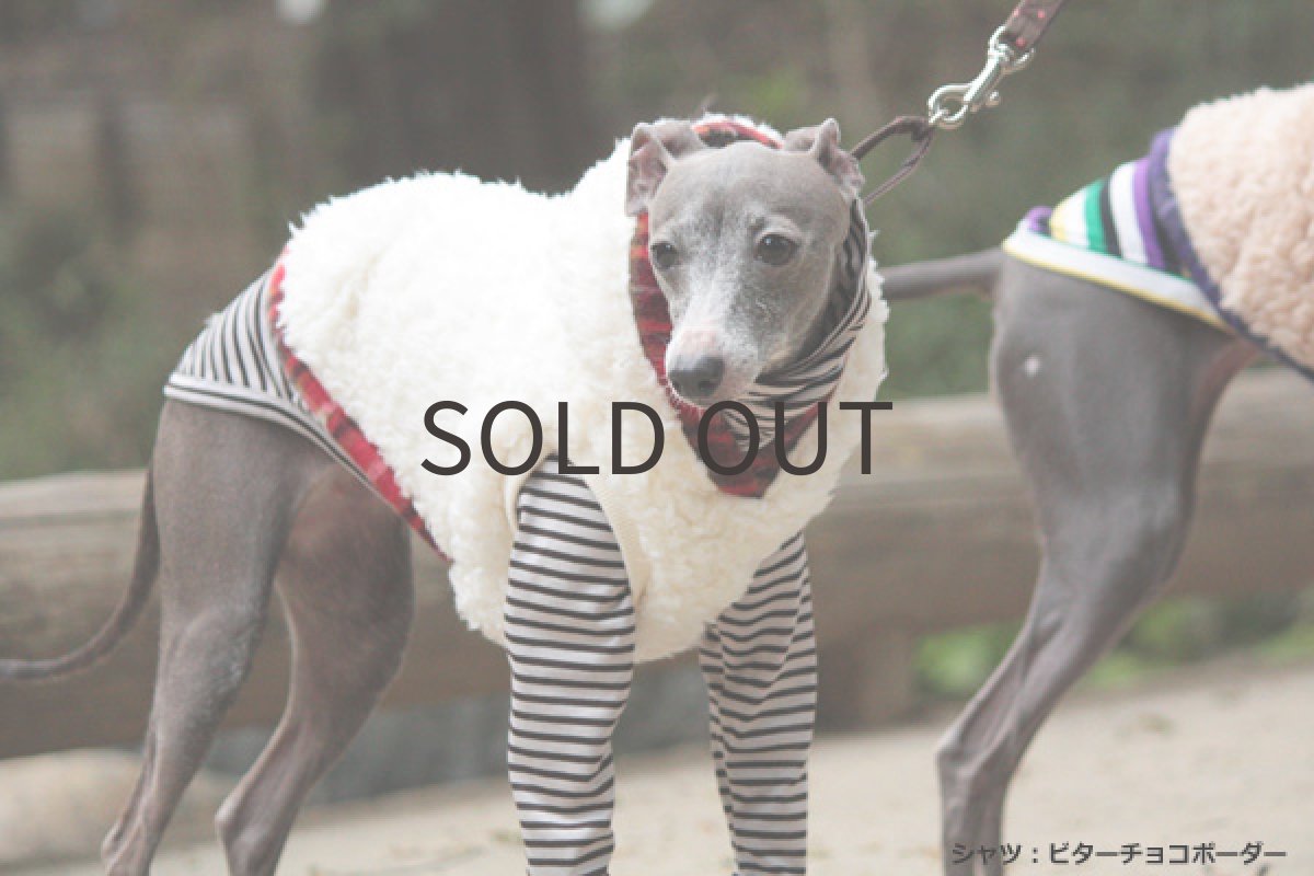 画像4: 両面プードルファーベスト（ミルク） (4)